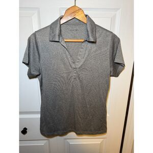 Sport-Tek Women's Gray Performance Short Sleeve Polo Shirt Size Small